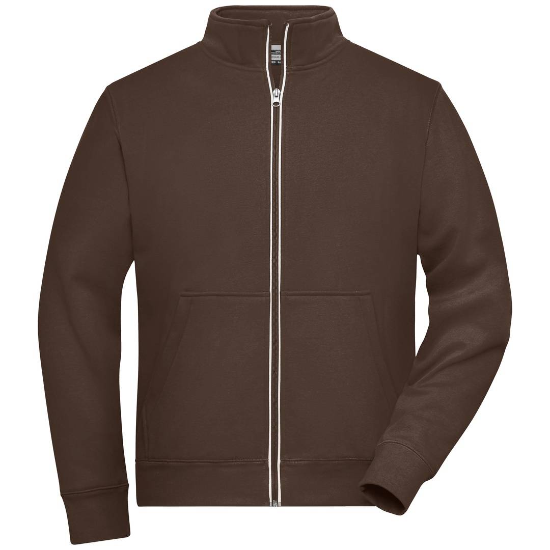 James & Nicholson Fleecejacke Herren JN1810 Gr. 6XL braun