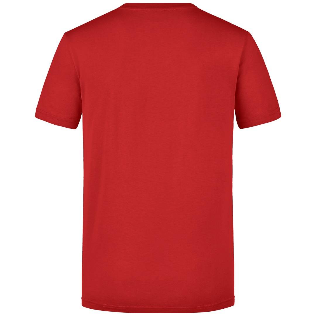 James & Nicholson Figurbetontes Rundhals-T-Shirt Herren Slim Fit JN911 Gr. M rot