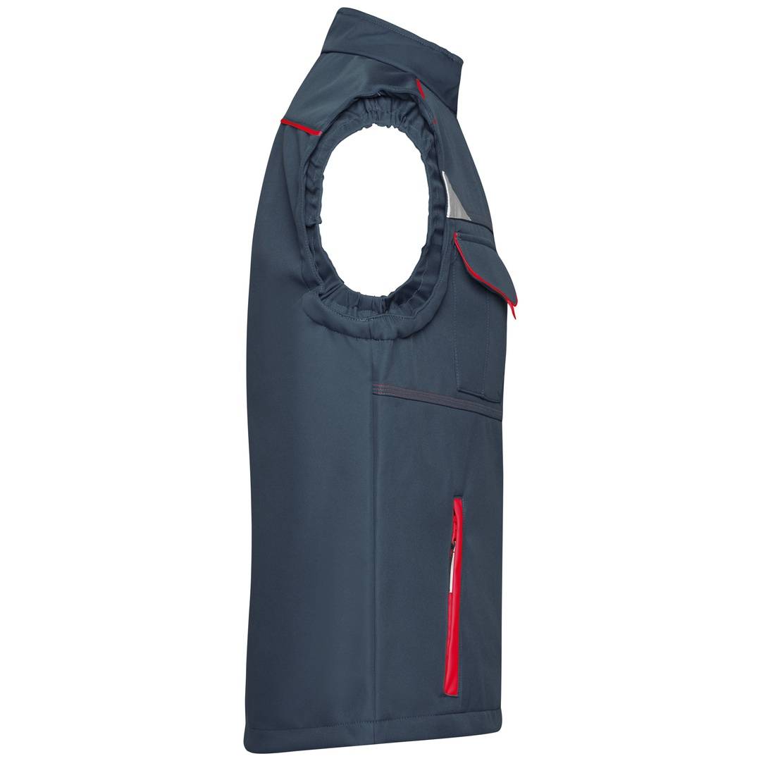 James & Nicholson Softshellweste Wind- und wasserabweisend JN852 Gr. L carbon/red