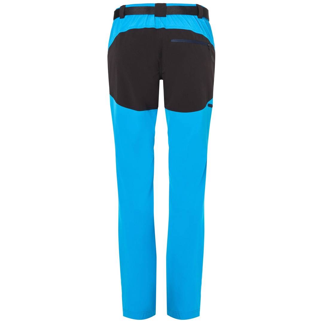 James & Nicholson Bi-elastische Herren Trekkinghose JN1206 Gr. L bright-blue/navy