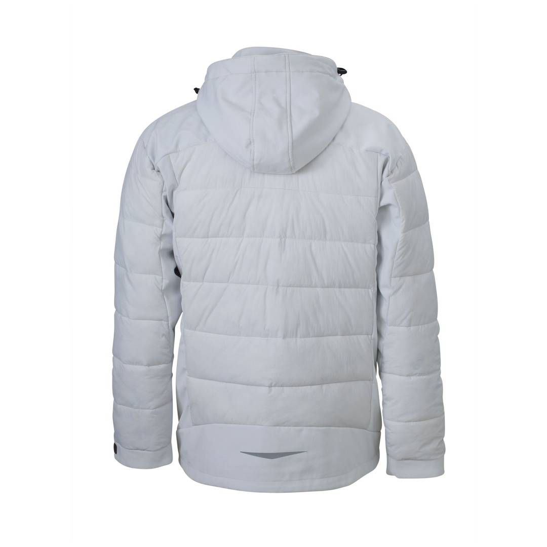 James & Nicholson Mens Outdoor Hybrid Jacket JN1050 Gr. S white