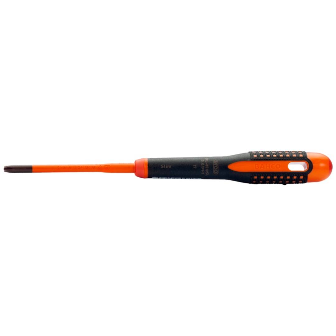 ERGO™-Schraubendreher mit Dreikomponenten-Griff für Schlitz- und Phillips-Schrauben, VDE isoliert, SLIM, 5 mm/PH1