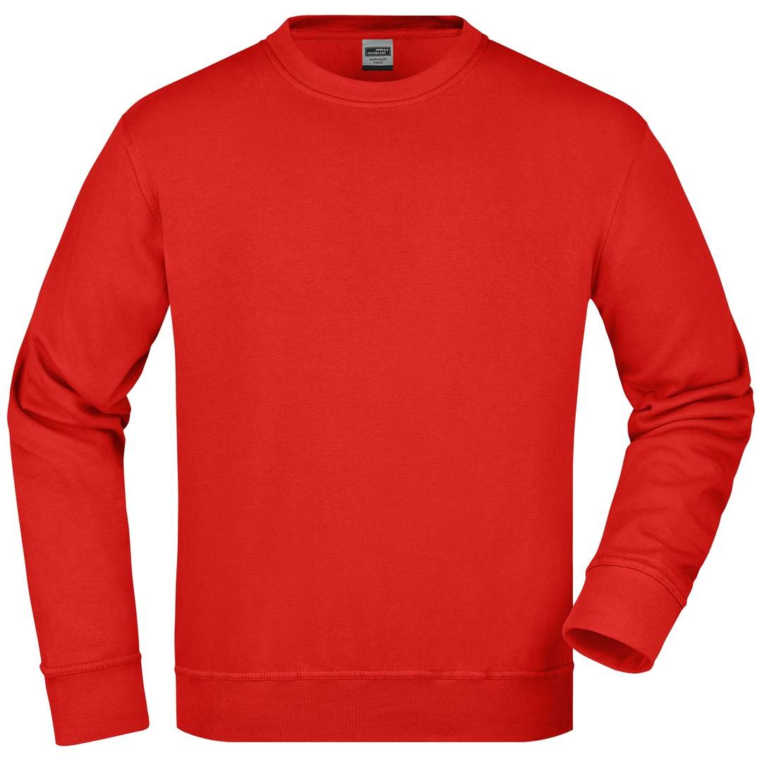 James & Nicholson Klassisches Rundhals-Sweatshirt JN840, Gr. S red