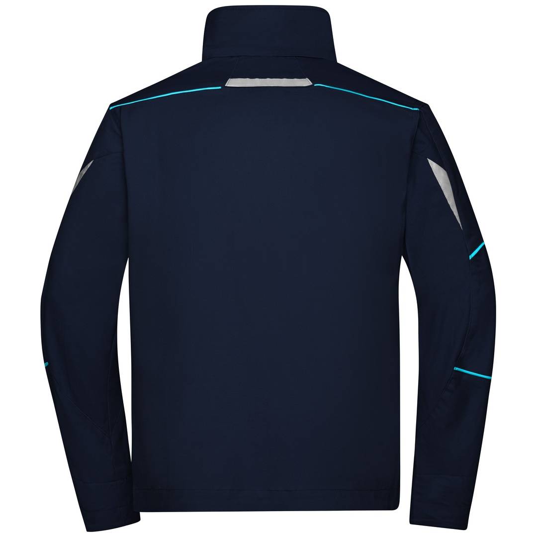 James & Nicholson Funktionelle Jacke JN849 Gr. 5XL navy/turquoise