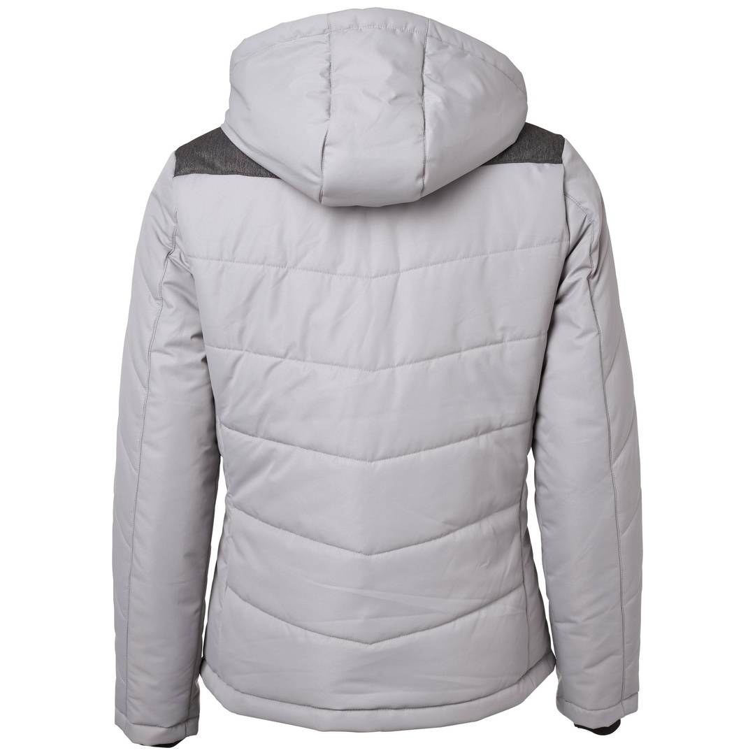 James & Nicholson sportliche Winterjacke mit Kapuze JN1133 Gr. S silber/anthrazit-melange