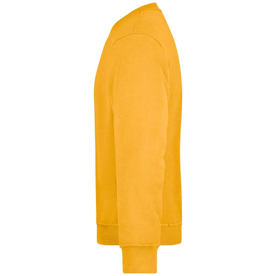 James & Nicholson Klassisches Rundhals-Sweatshirt JN840, Gr. M gold-yellow