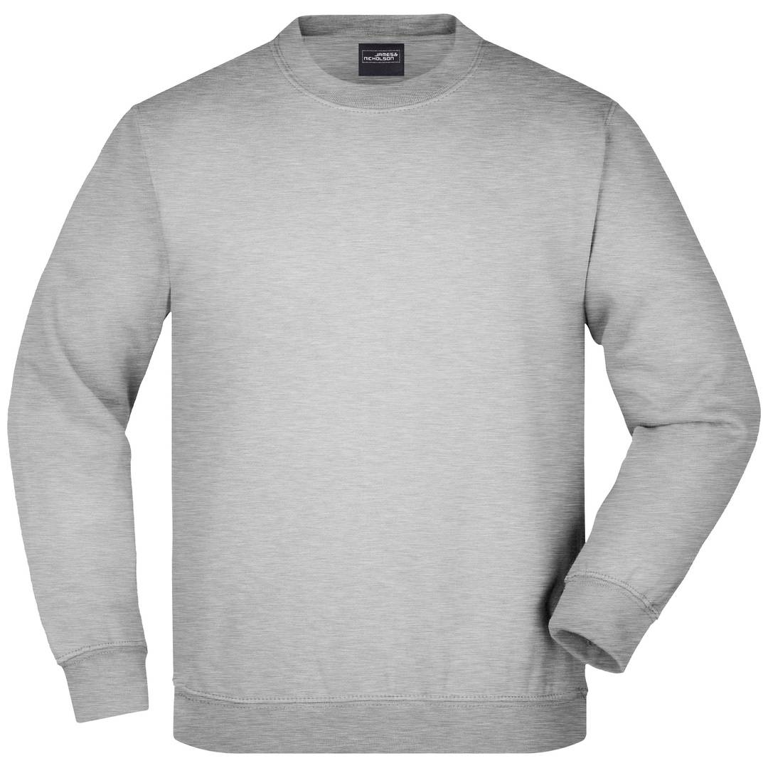 James & Nicholson Klassisches Komfort Rundhals-Sweatshirt Kinder JN040K Gr. M-128 grey-heather