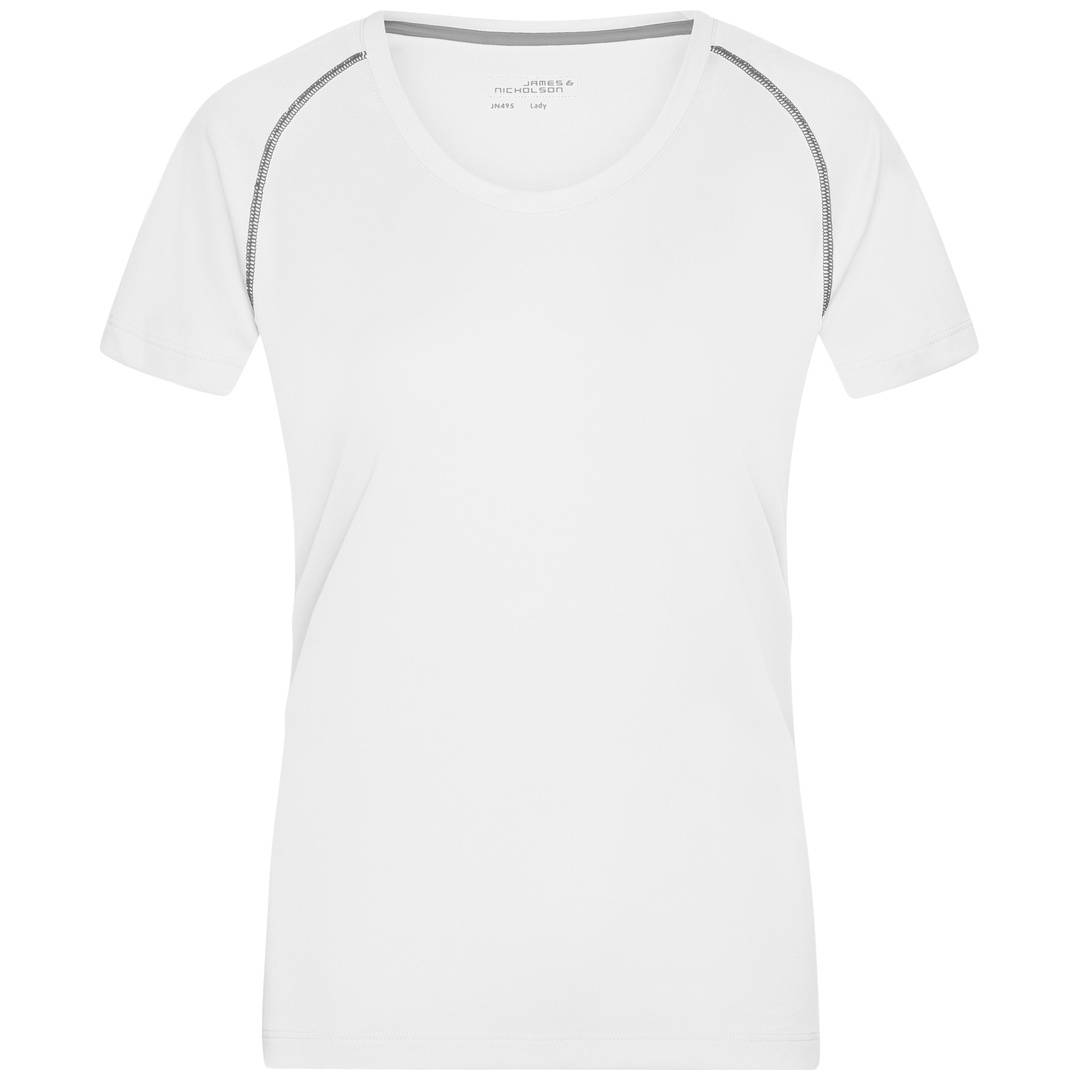 James & Nicholson Funktions-Shirt Damen JN495 Gr. L white/silver