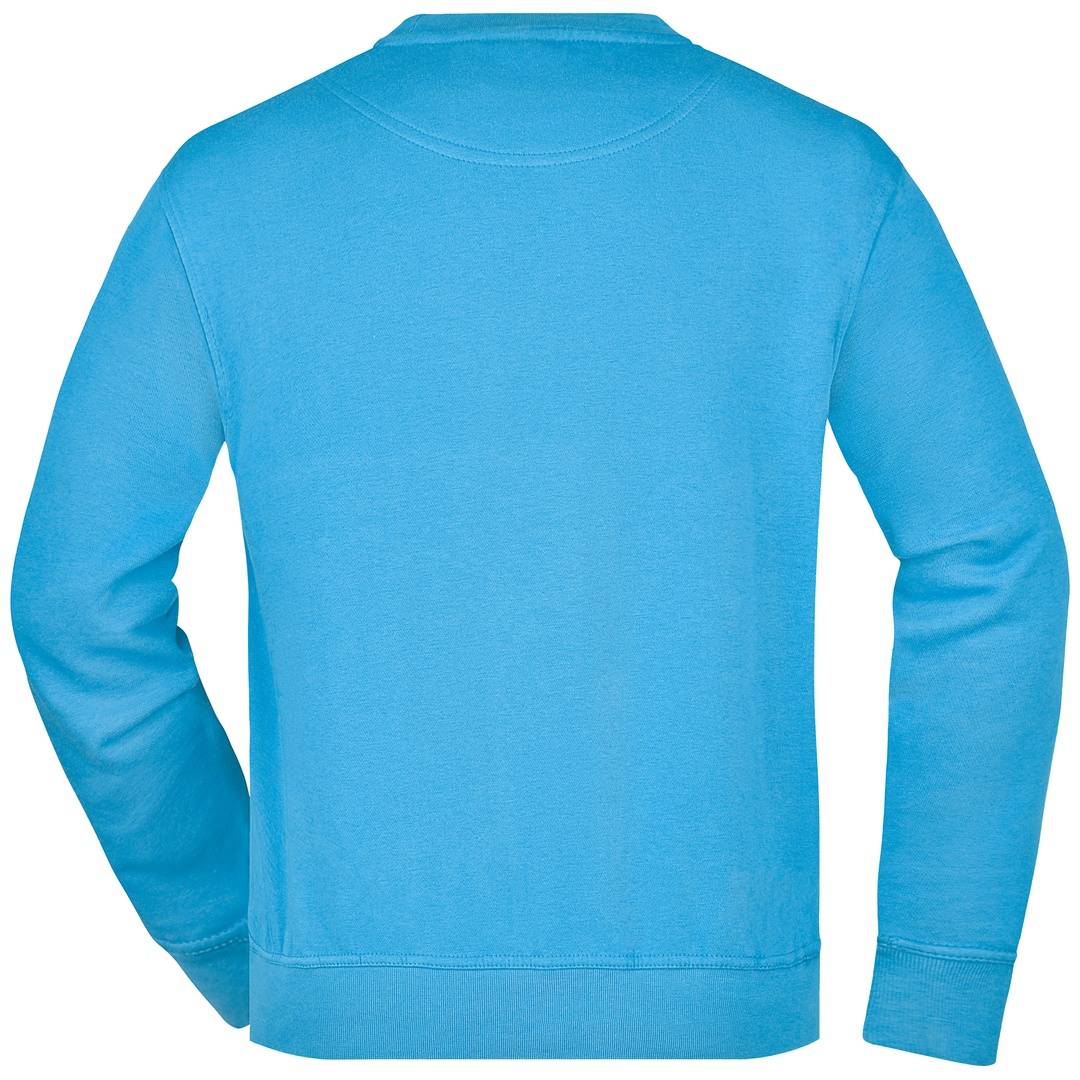 James & Nicholson Klassisches Rundhals-Sweatshirt JN840, Gr. 2XL aqua