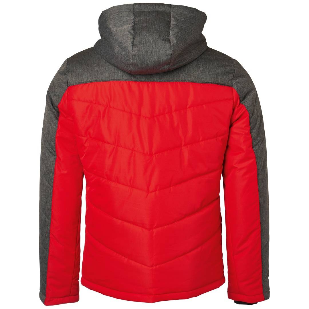 James & Nicholson sportliche Winterjacke JN1134 Gr. L rot/anthrazit-melange