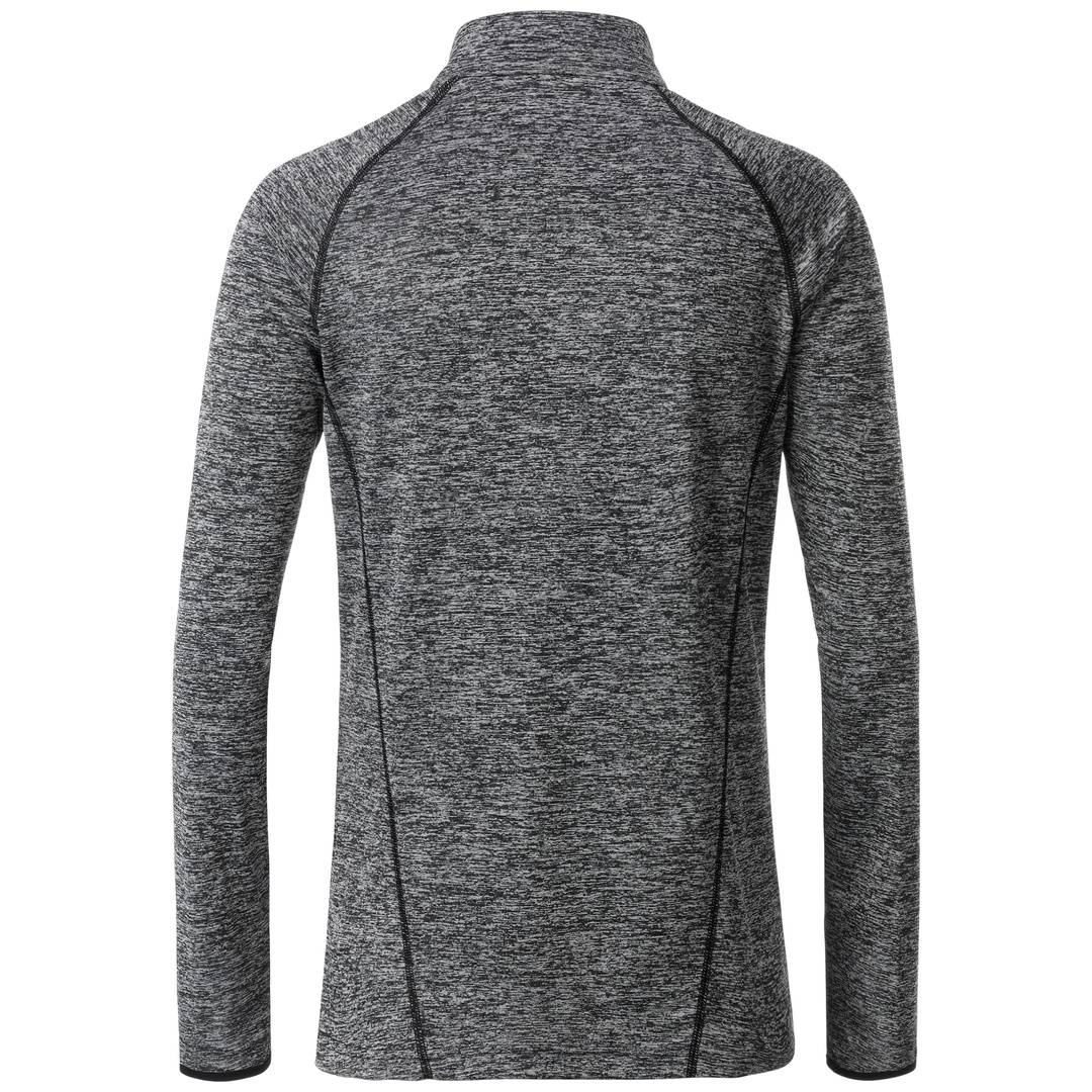 James & Nicholson Langarmshirt Damen JN497 Gr. XS black-melange/black