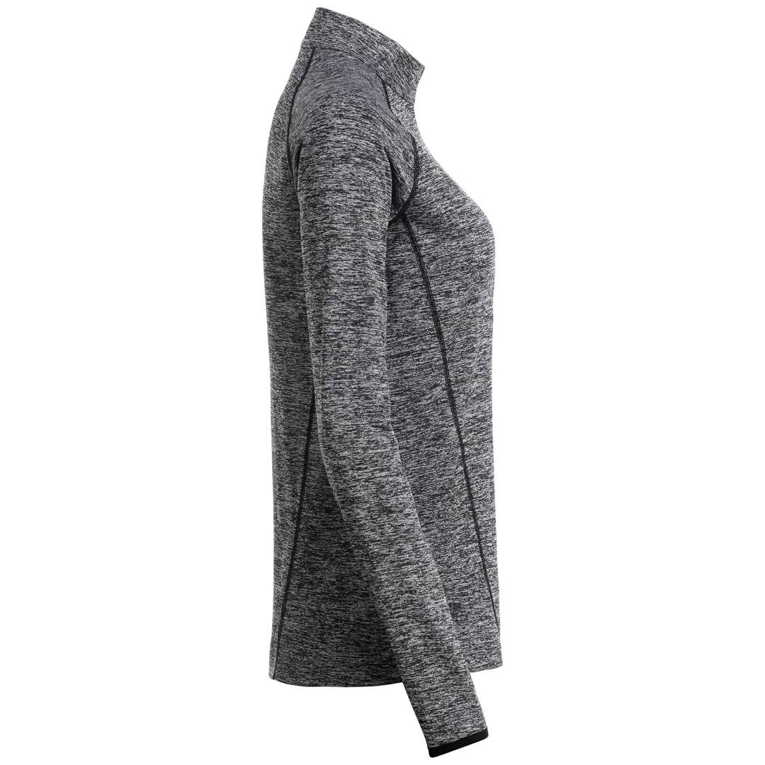 James & Nicholson Langarmshirt Damen JN497 Gr. XS black-melange/black