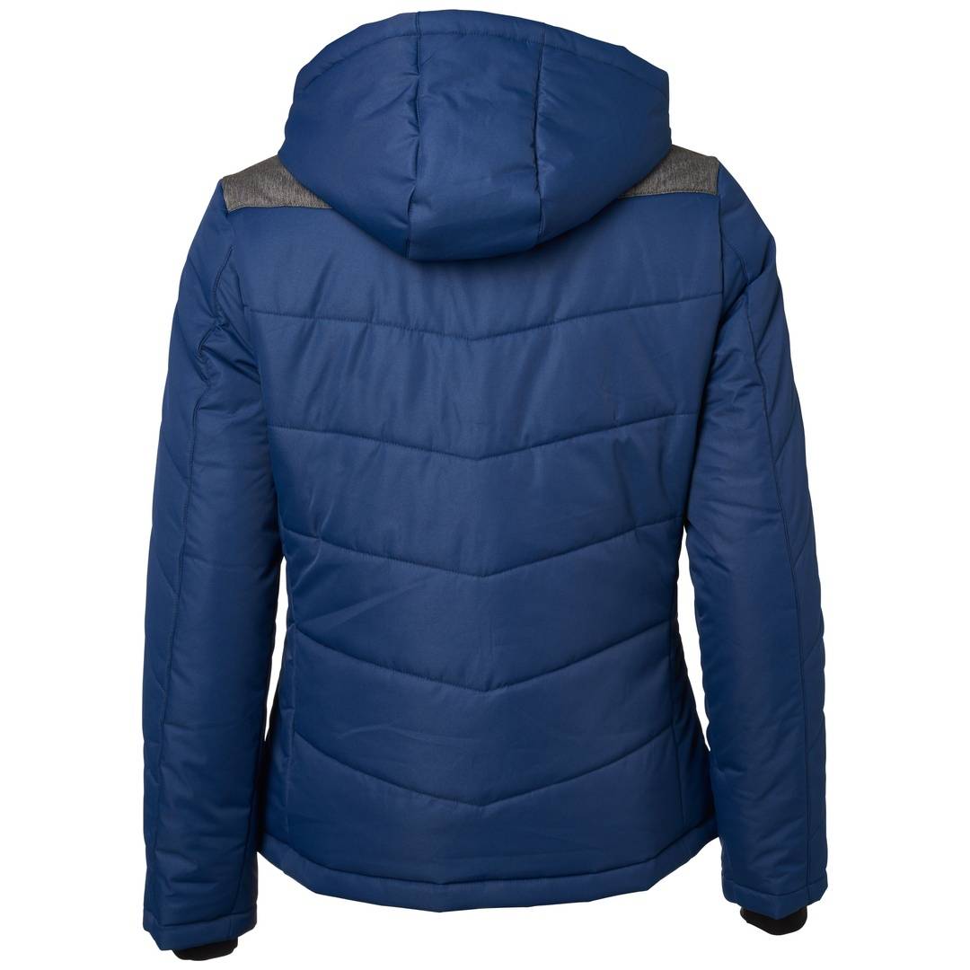 James & Nicholson sportliche Winterjacke mit Kapuze JN1133 Gr. M navy/anthrazit-melange