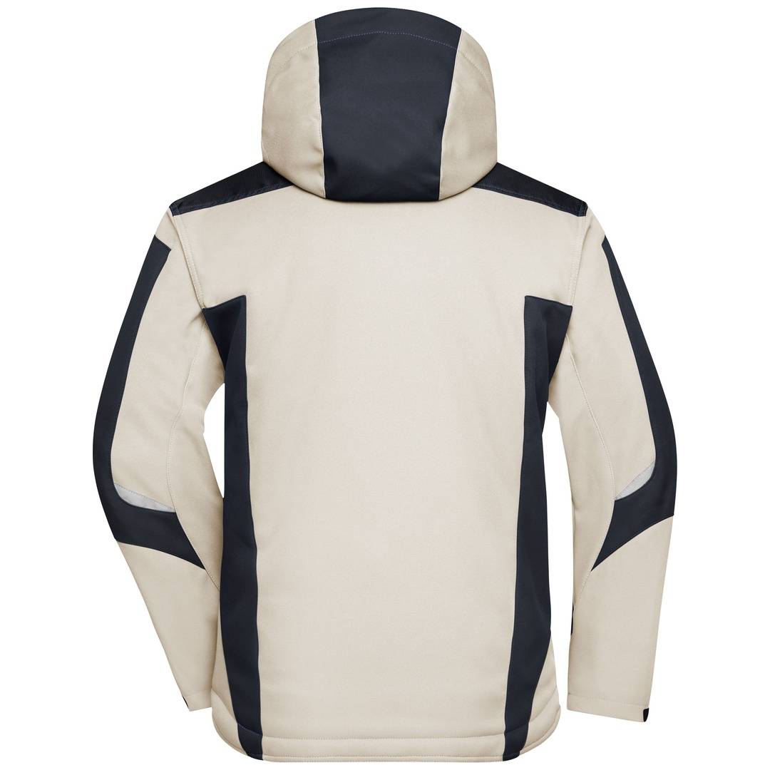 James &amp; Nicholson Professionelle Softshelljacke mit Innenfutter JN824 Gr. 4XL stone/black