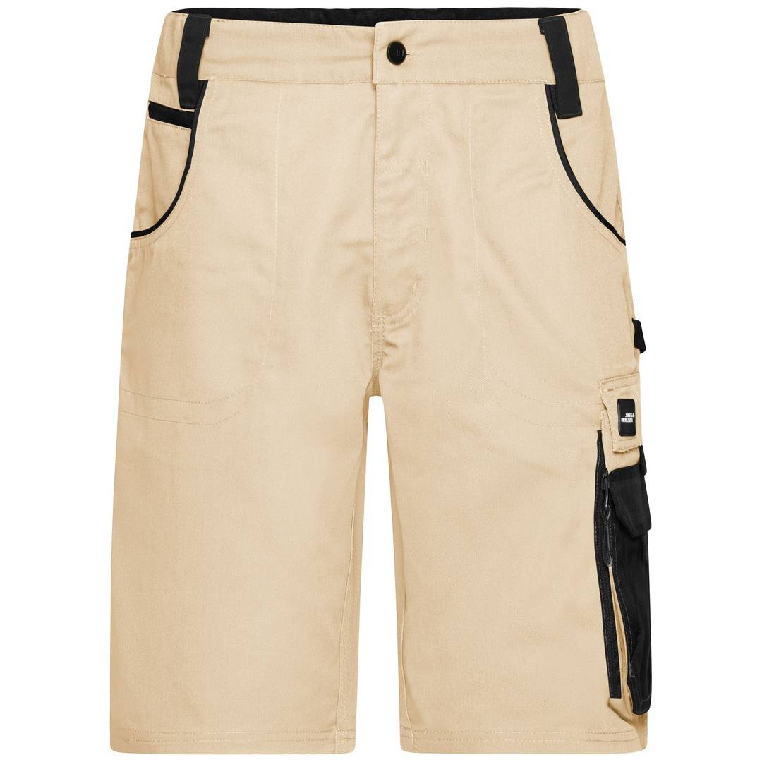 James & Nicholson Workwear Bermuda JN835 Gr. 60 stone/black