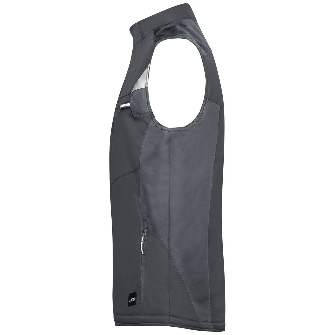James & Nicholson Professionelle Softshellweste mit Innenfutter JN825 Gr. 5XL black/black
