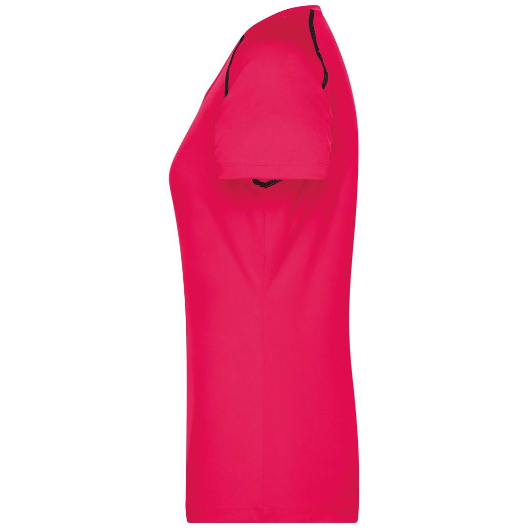 James & Nicholson Funktions-Shirt Damen JN495 Gr. M bright-pink/titan