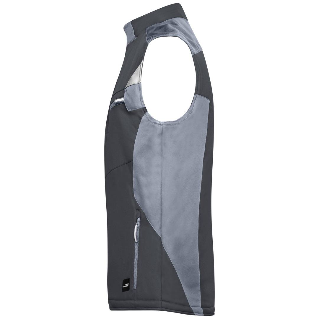 James &amp; Nicholson Professionelle Softshellweste mit Innenfutter JN825 Gr. M black/carbon