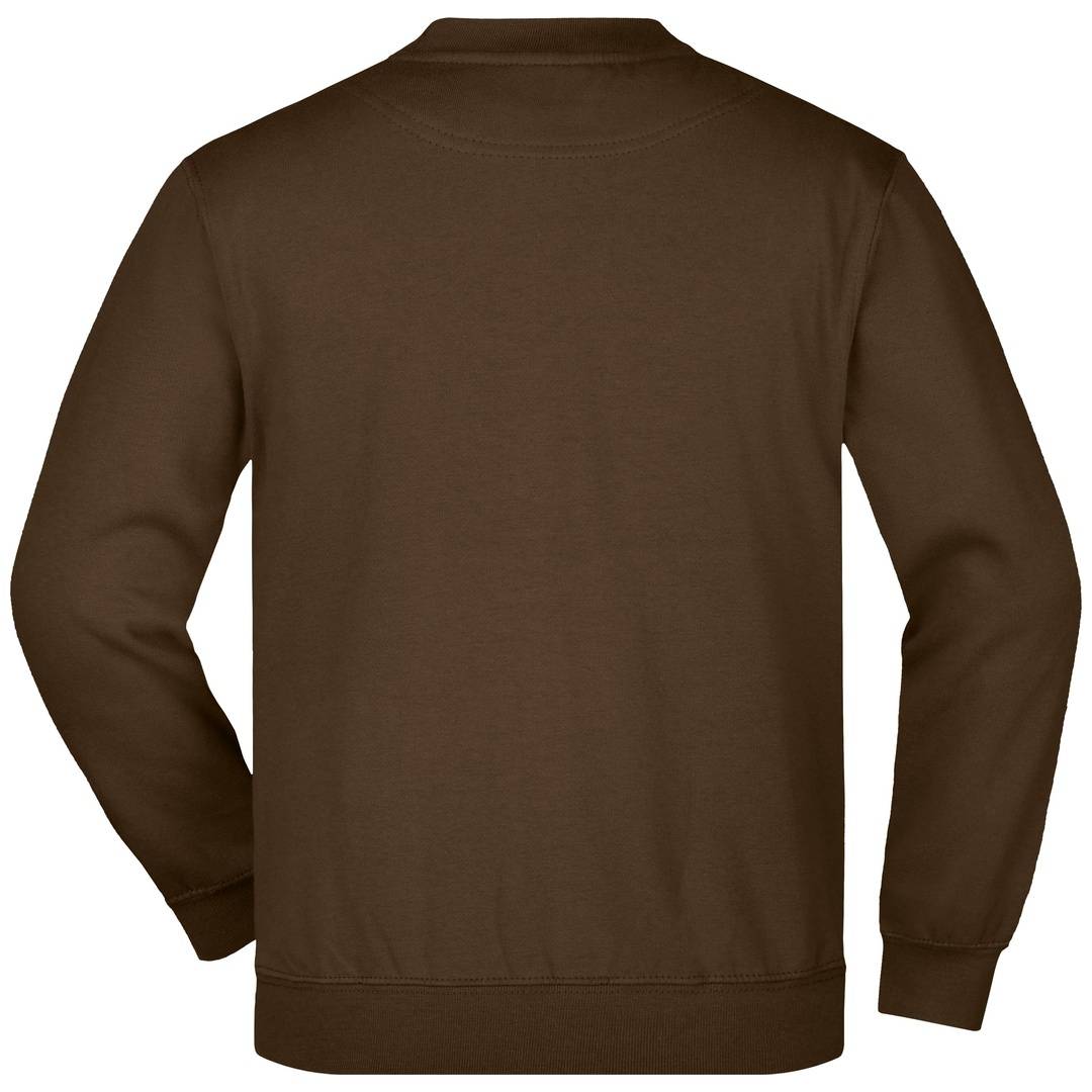 James & Nicholson Klassisches Komfort Rundhals-Sweatshirt Kinder JN040K Gr. 2XL-164 brown