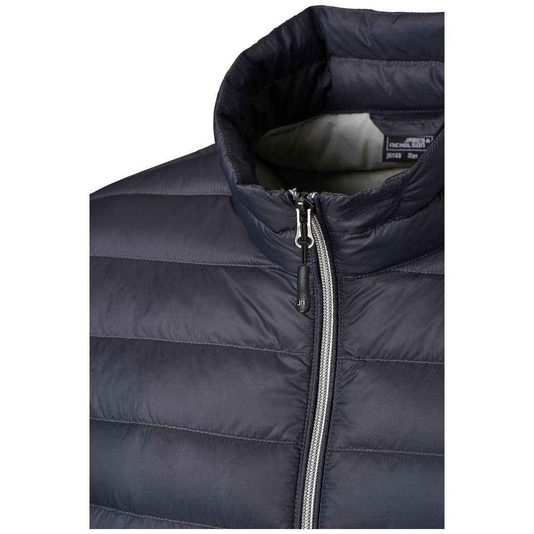 James & Nicholson Mens Down Jacket JN1140 Gr. XL graphite/silver
