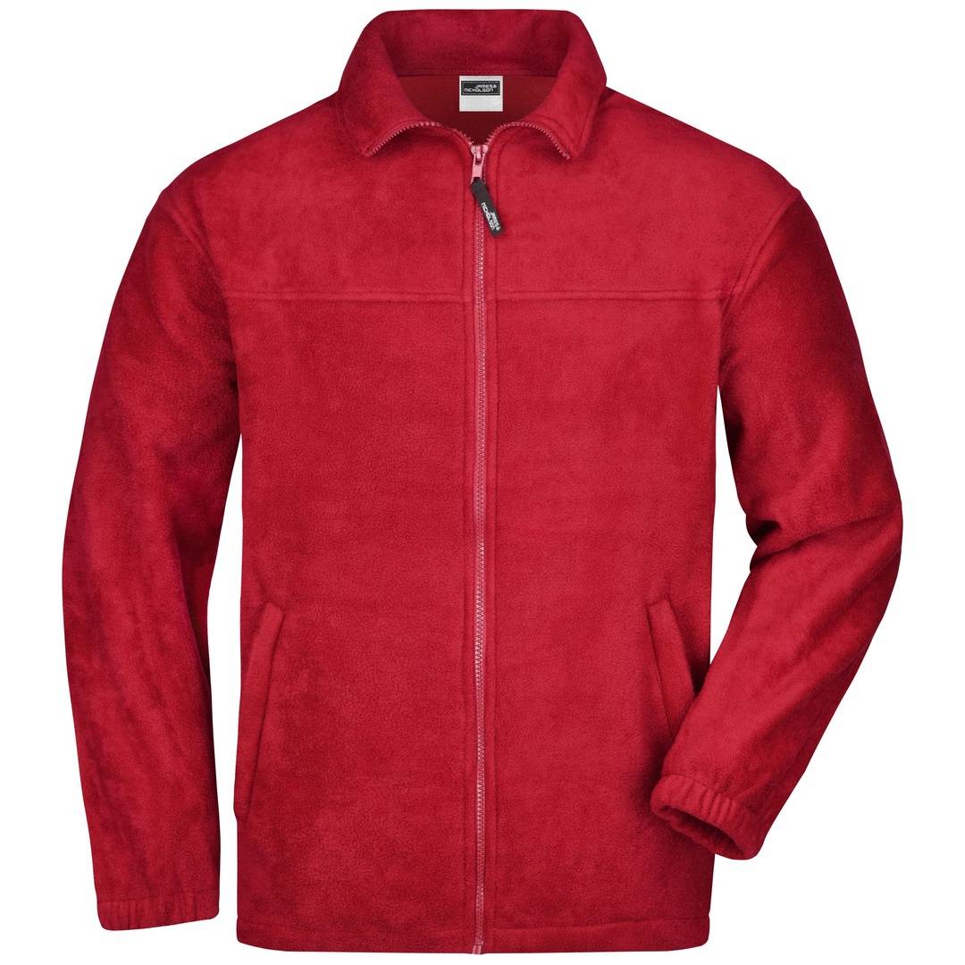 James & Nicholson Full-Zip Herren Fleecejacke JN044 Gr. 2XL rot