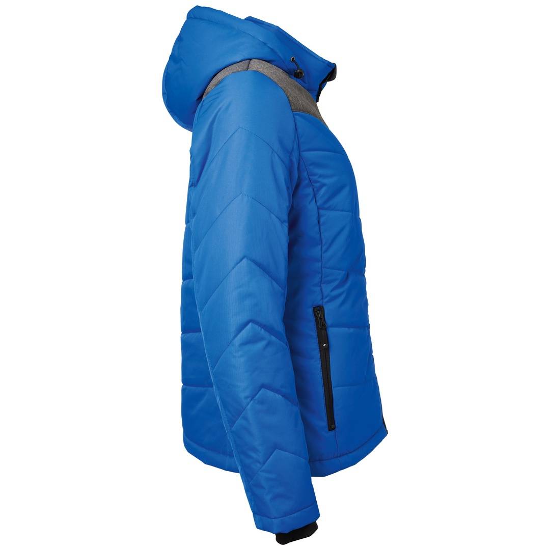 James & Nicholson sportliche Winterjacke mit Kapuze JN1133 Gr. M royal/anthrazit-melange