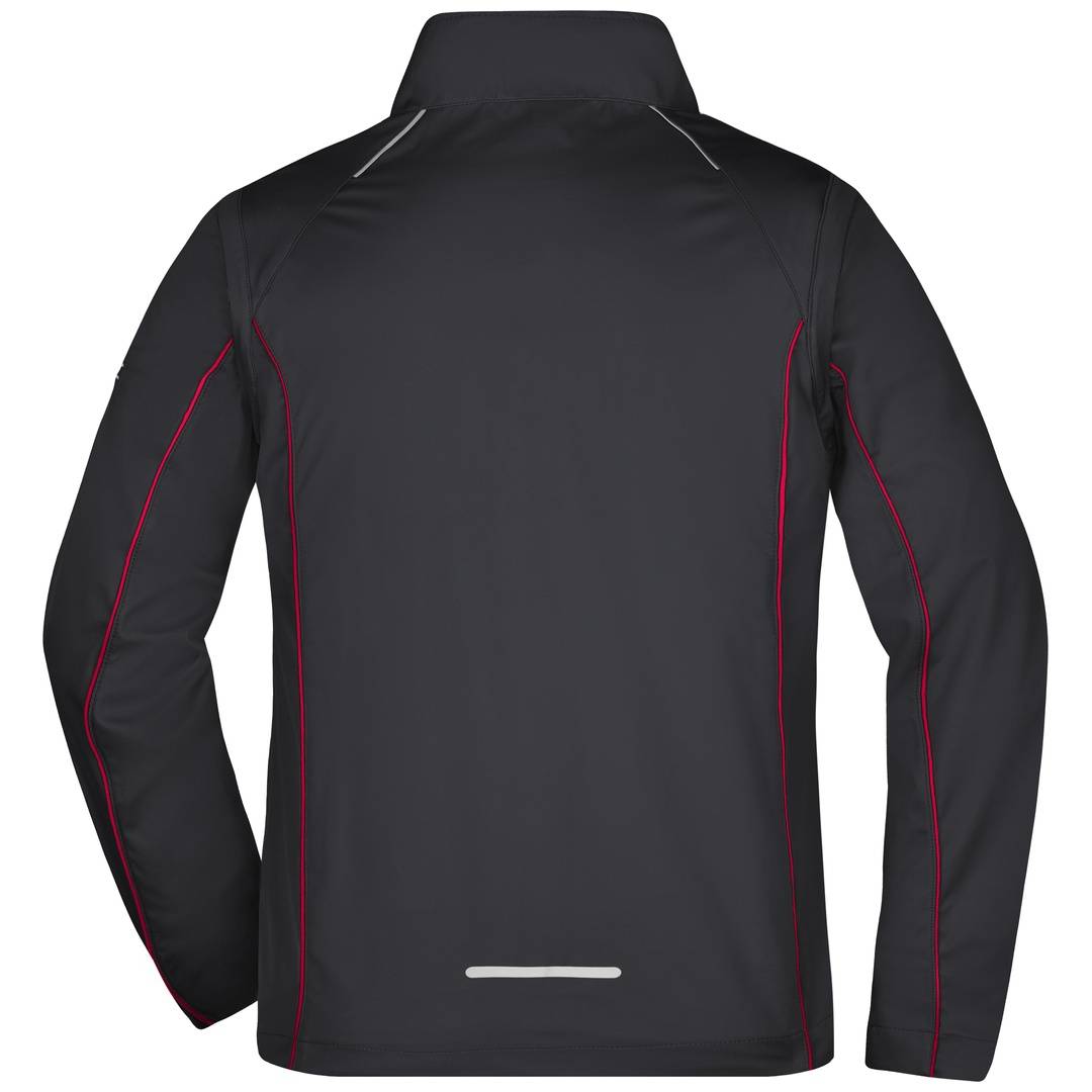 James & Nicholson Herren Zip-Off Softshell Jacke JN1122 Gr. 2XL black/red