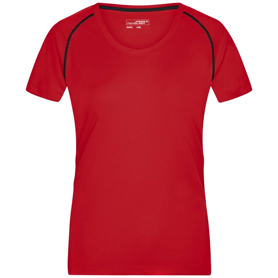 James & Nicholson Funktions-Shirt Damen JN495 Gr. 2XL red/black