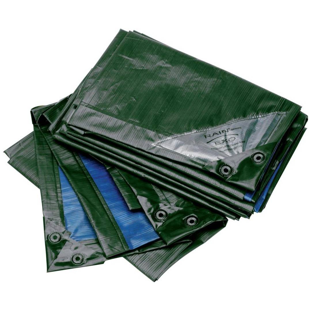 Abdeckplane RAINEXO 150 g/m², 1,5x3 m, grün/blau