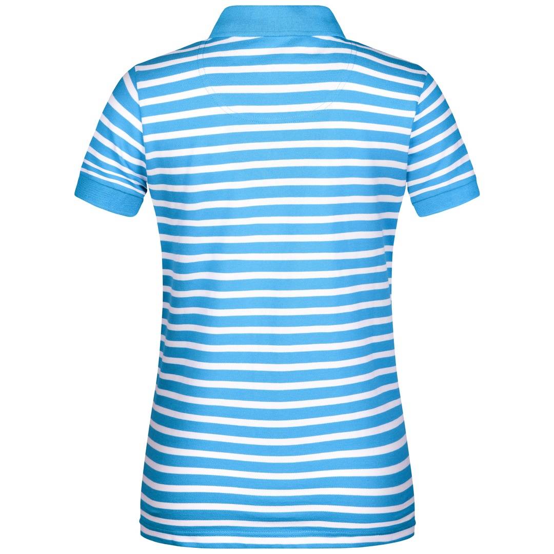 James & Nicholson Poloshirt Maritim Damen 8029 Gr. L atlantic/white