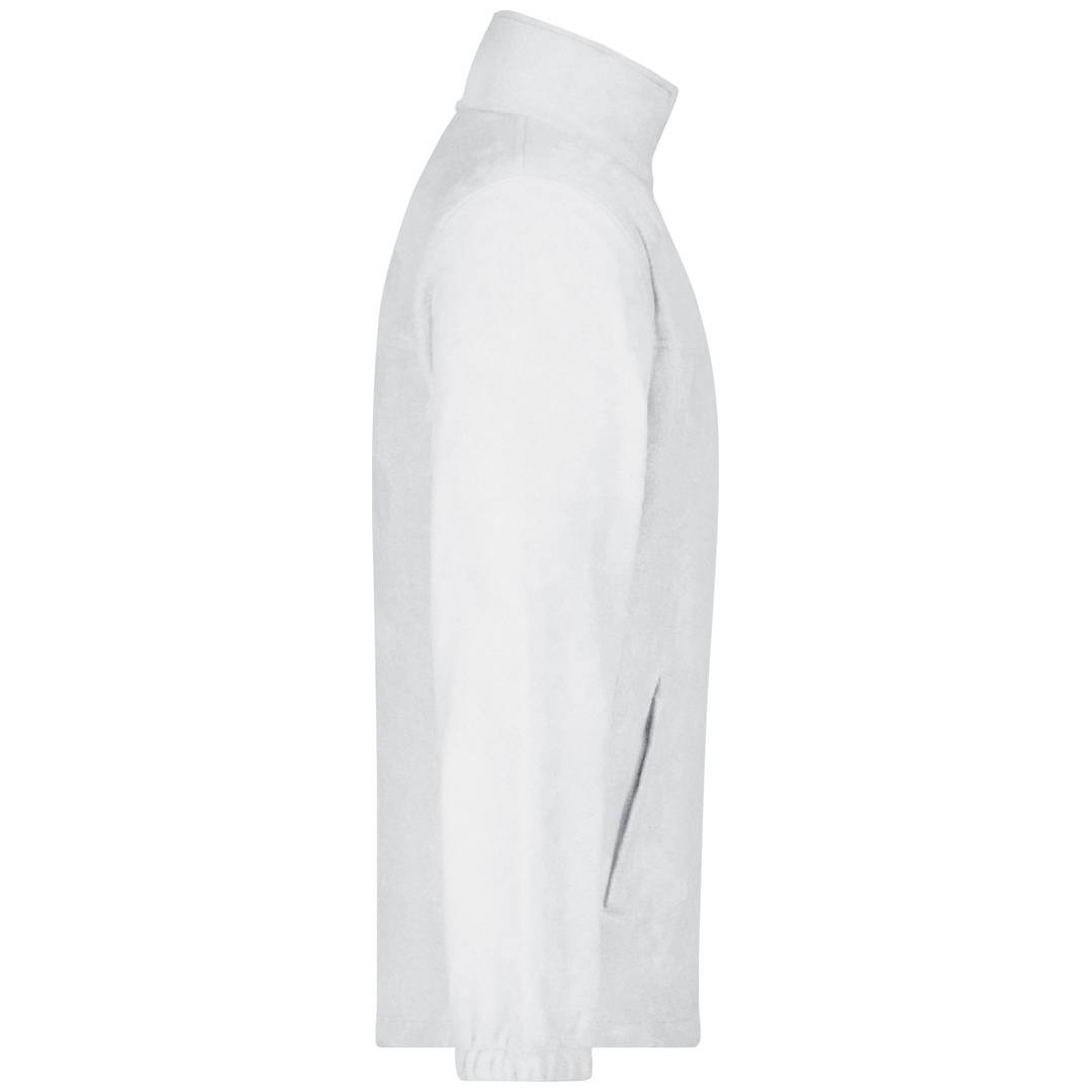 James & Nicholson Full-Zip Herren Fleecejacke JN044 Gr. M weiß