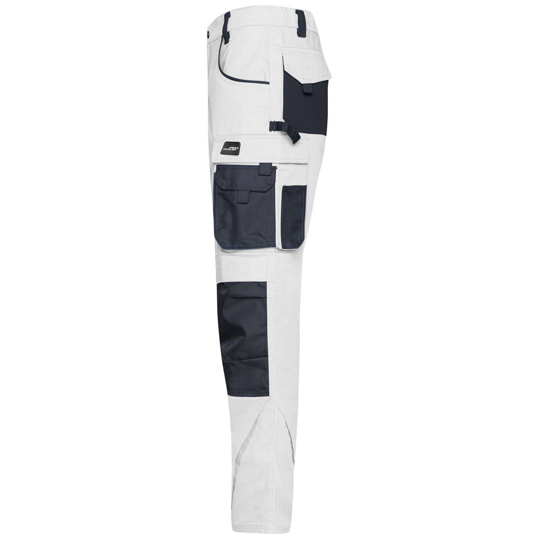 James & Nicholson Arbeitsbundhose JN832 Gr. 46 white/carbon