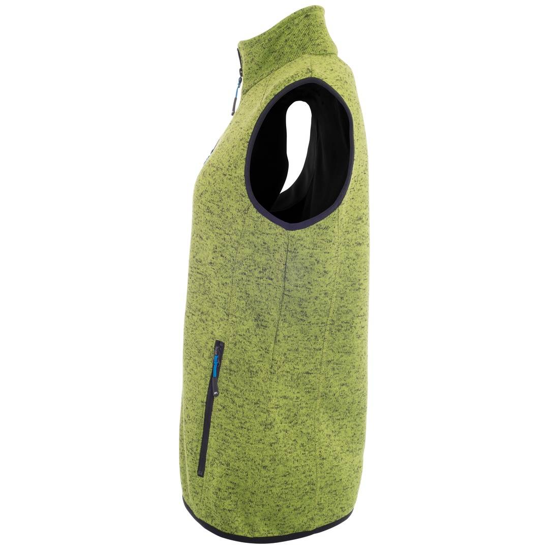 James & Nicholson Strickfleece Weste mit Stehkragen Damen JN773 Gr. M kiwi-melange/royal