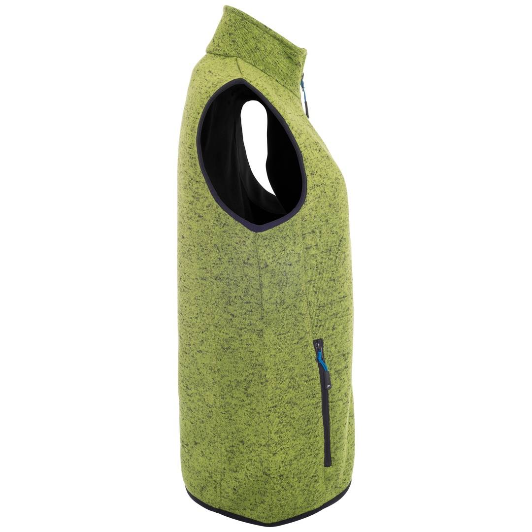 James & Nicholson Strickfleece Weste mit Stehkragen Damen JN773 Gr. M kiwi-melange/royal