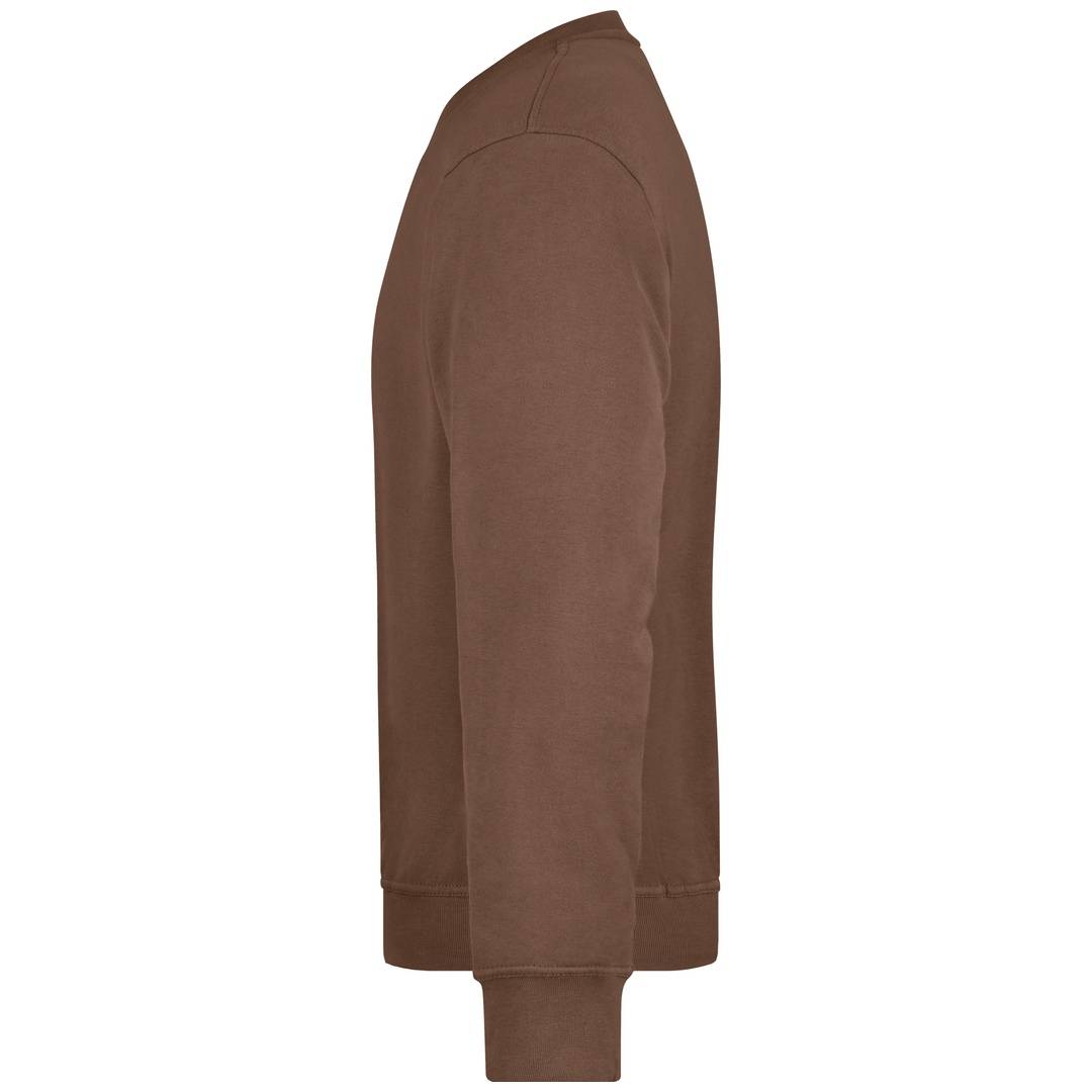James & Nicholson Klassisches Rundhals-Sweatshirt JN840, Gr. 3XL brown