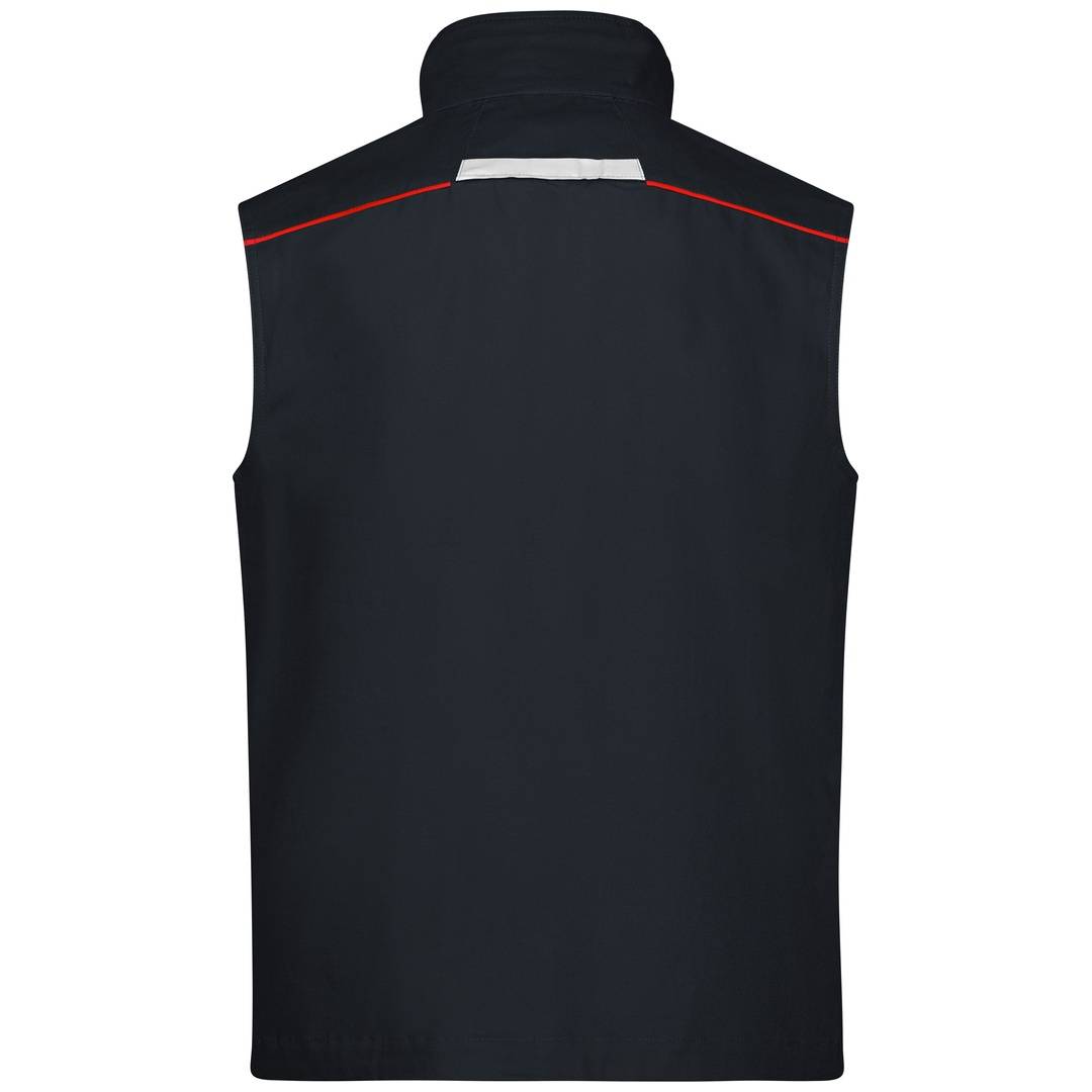 James & Nicholson Funktionelle Weste im sportlichen Look JN850 Gr. 4XL carbon/red