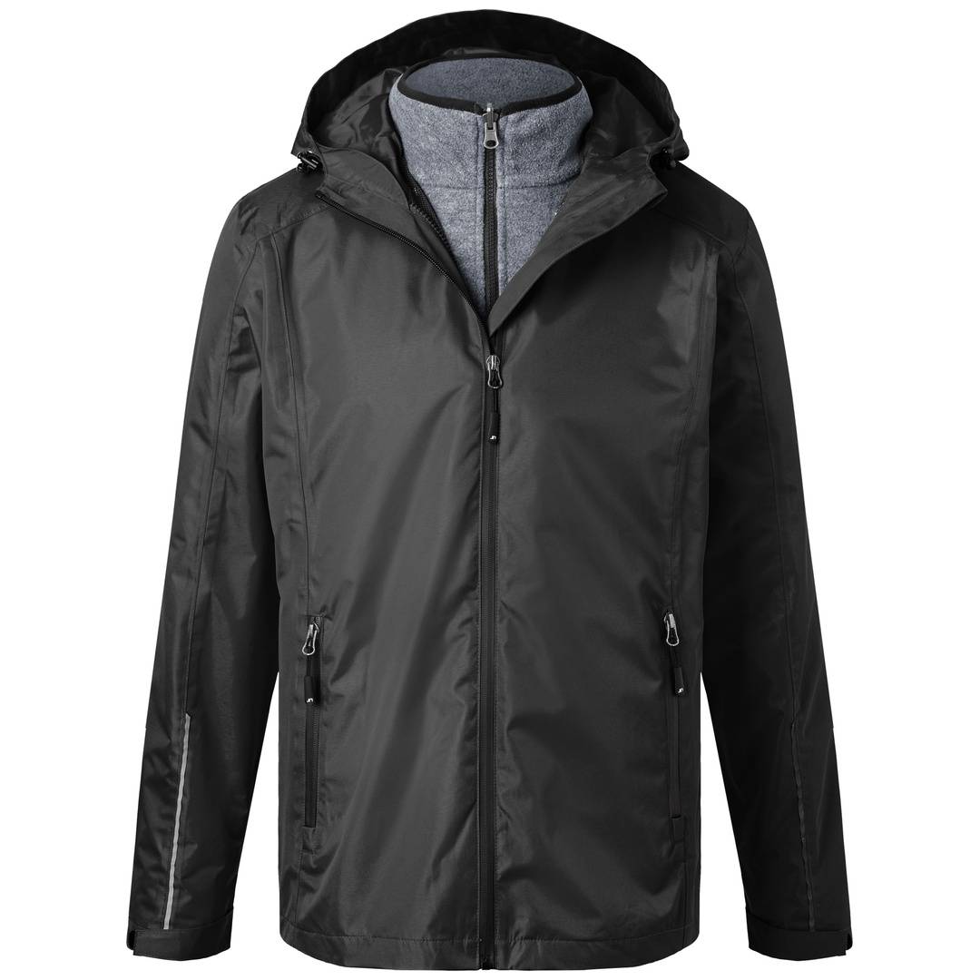 James & Nicholson Funktionelle Doppeljacke Herren JN1154 Gr. XL black/black