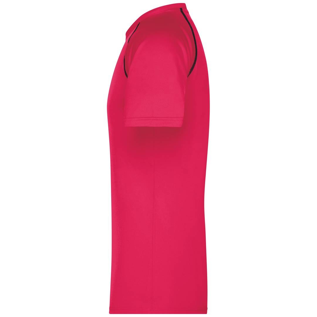 James & Nicholson Funktions-Shirt Herren JN496 Gr. S bright-pink/titan