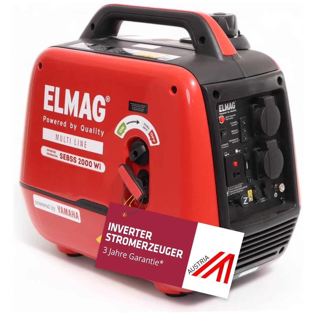 Stromerzeuger SEBSS 2000Wi Dauerleistung 1,8kVA m.YAMAHA-Motor MZ80 Benzin ELMAG