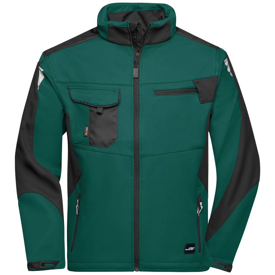 James & Nicholson Professionelle Softshelljacke JN844 Gr. 3XL dark-green/black