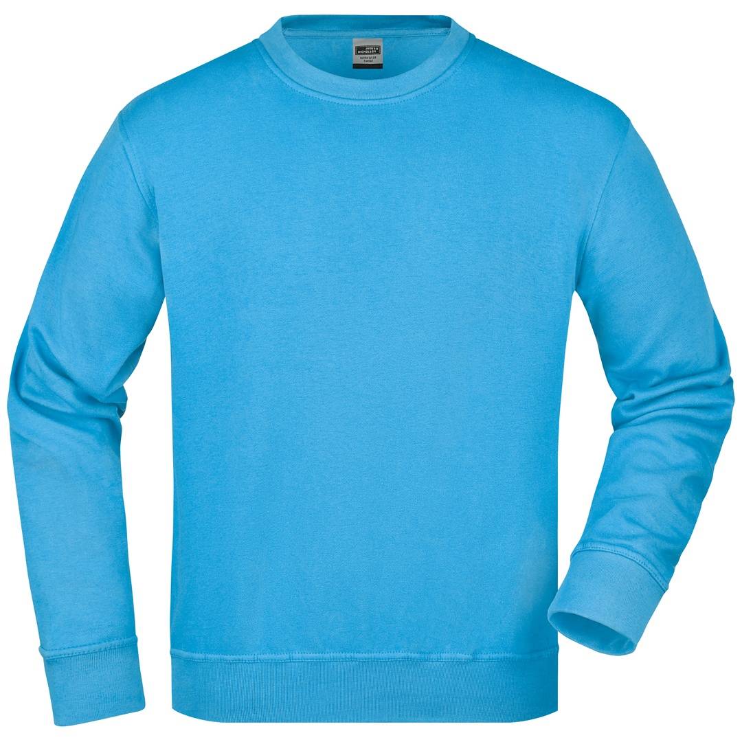 James & Nicholson Klassisches Rundhals-Sweatshirt JN840, Gr. 2XL aqua
