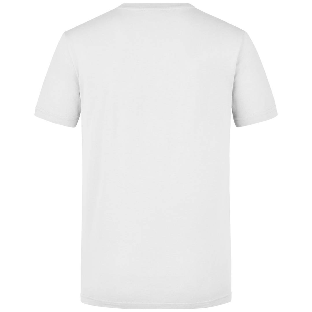 James & Nicholson Figurbetontes Rundhals-T-Shirt Herren Slim Fit JN911 Gr. 2XL weiß
