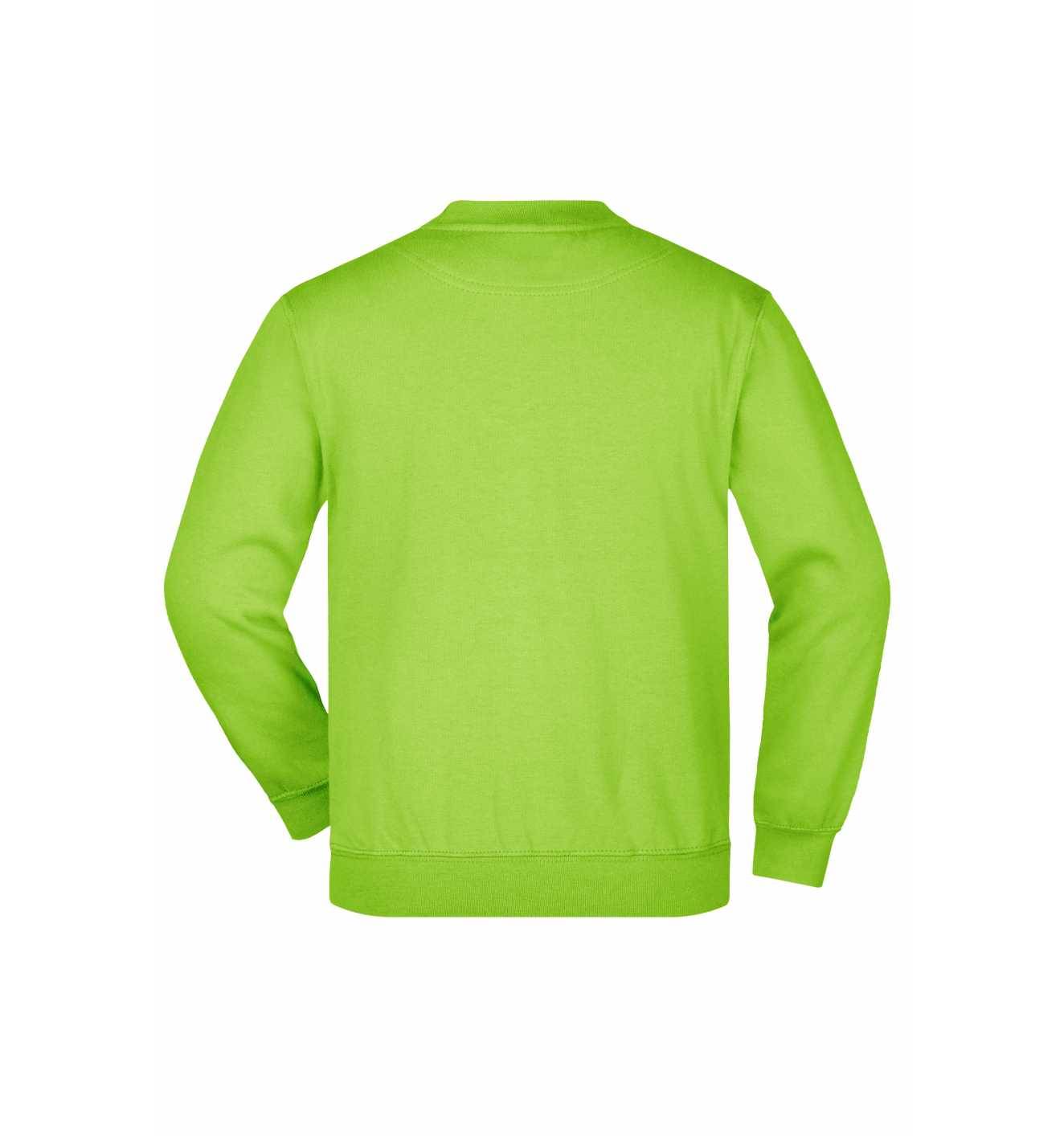 James & Nicholson Klassisches Komfort Rundhals-Sweatshirt Kinder JN040K Gr. L-140 lime-green