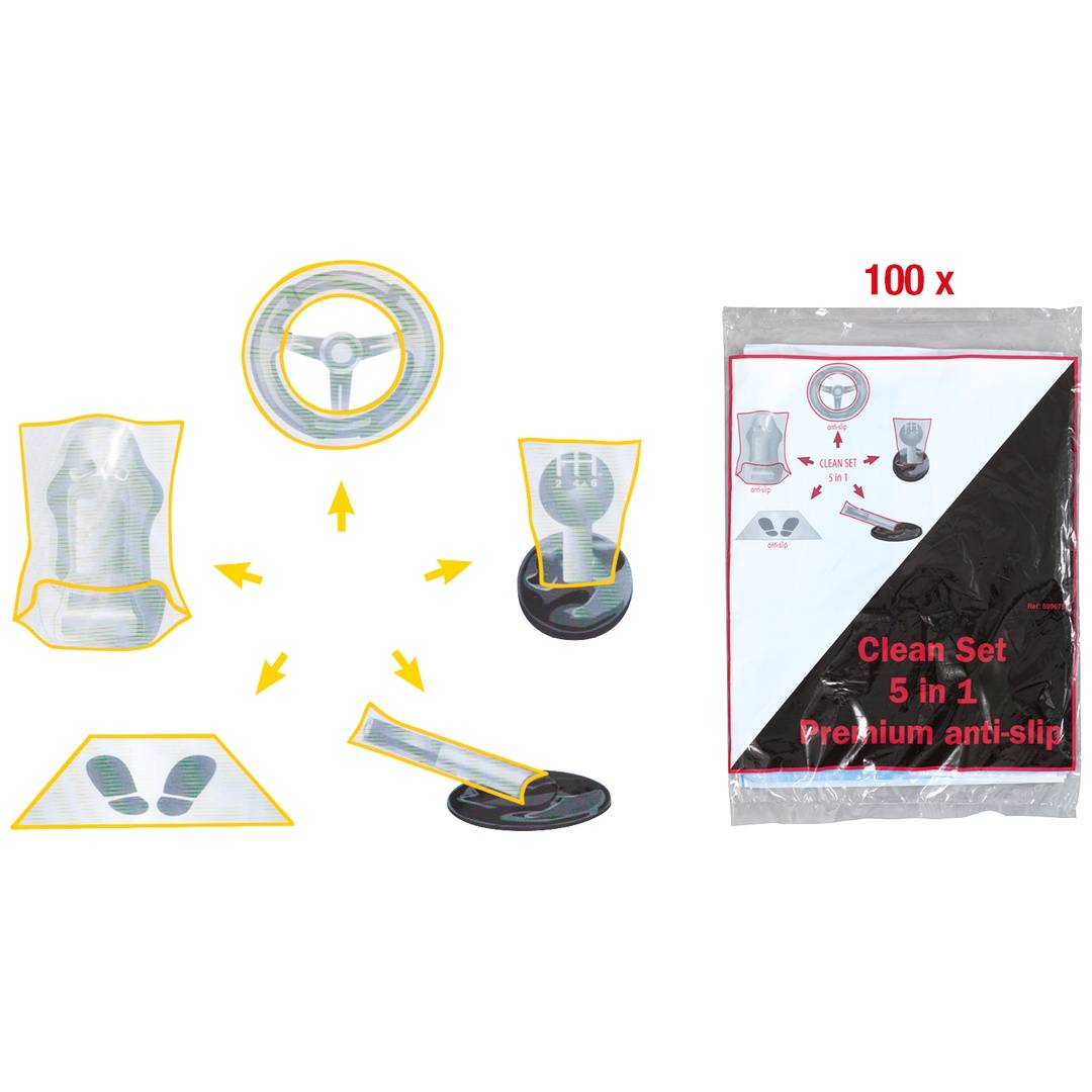 KS-Tools 500.8110 Innenraum- Schoner Set 5in1, PKW