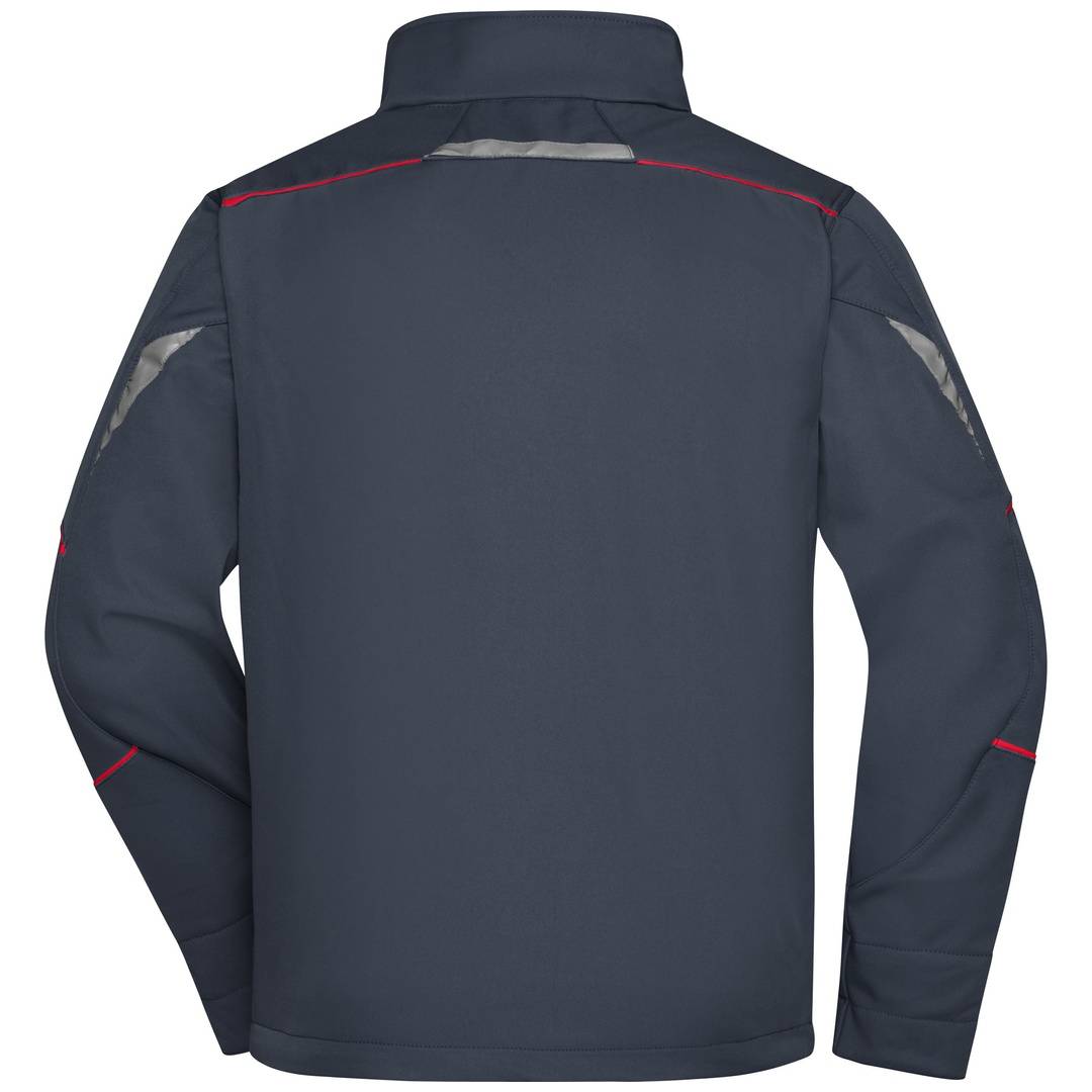 James & Nicholson Wind- und Wasserfeste Softshelljacke JN851 Gr. 5XL carbon/red