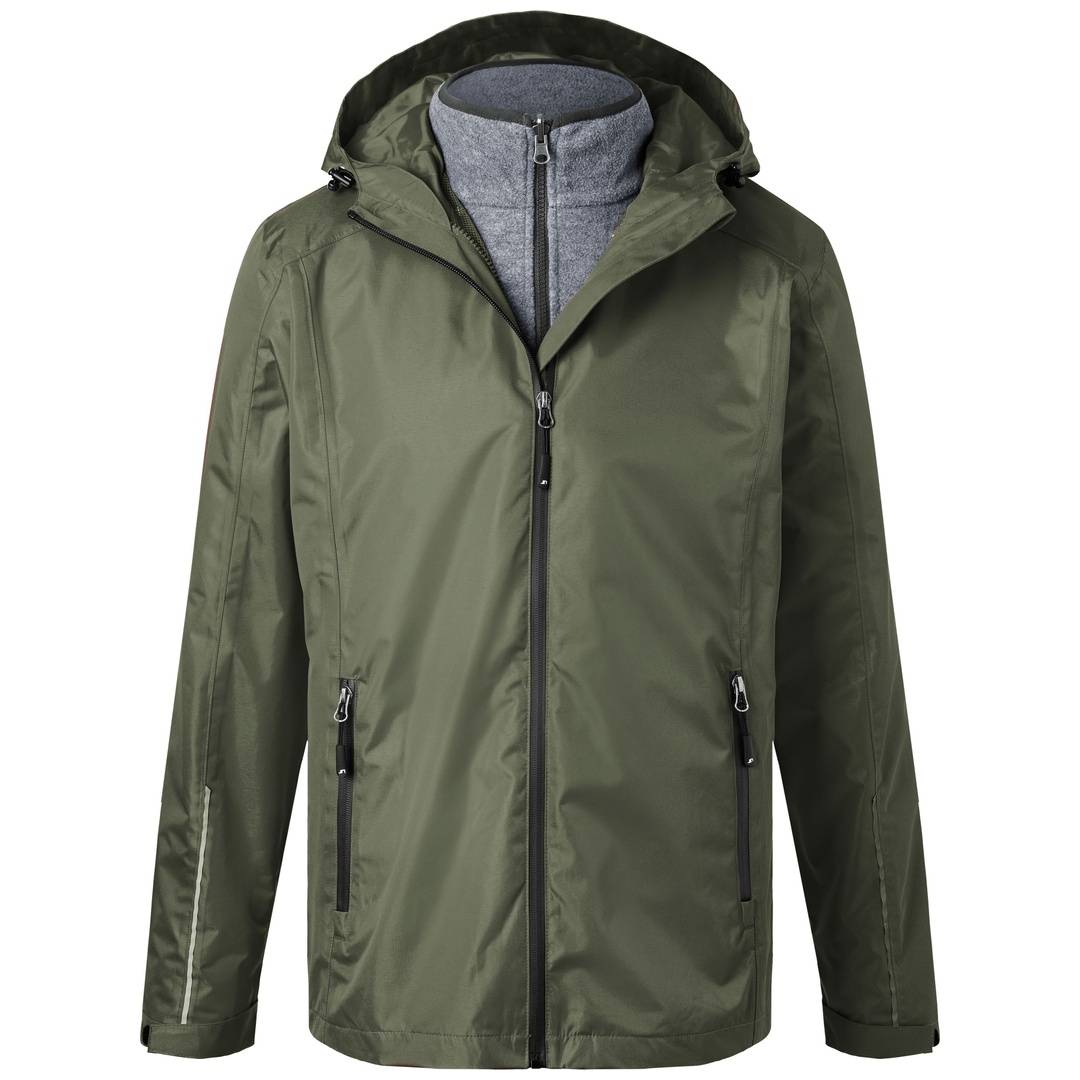 James & Nicholson Funktionelle Doppeljacke Herren JN1154 Gr. 2XL olive/black