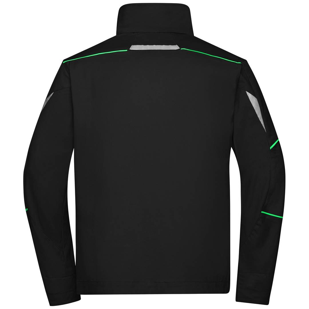 James & Nicholson Funktionelle Jacke JN849 Gr. L black/lime-green