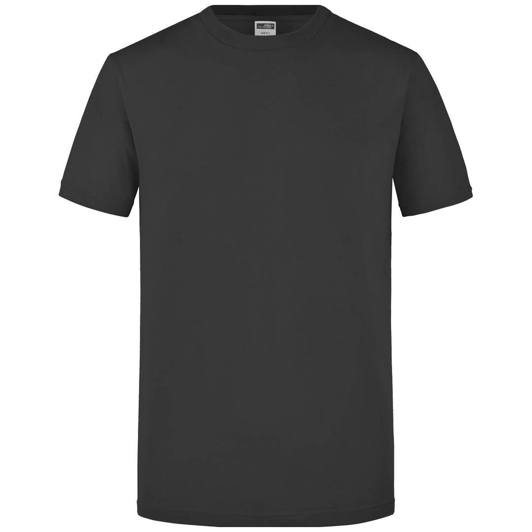 James & Nicholson Figurbetontes Rundhals-T-Shirt Herren Slim Fit JN911 Gr. 2XL graphit