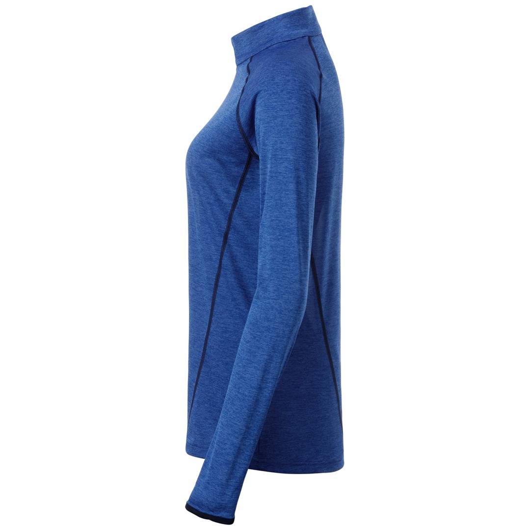 James & Nicholson Langarmshirt Damen JN497 Gr. M blue-melange/navy