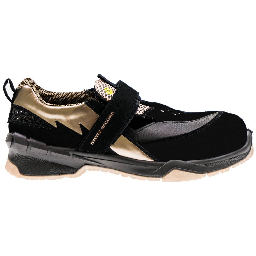 Steitz Secura Sicherheitshalbschuh Grace S1 ESD SRC DGUV Gr.42 NB schwarz/gold